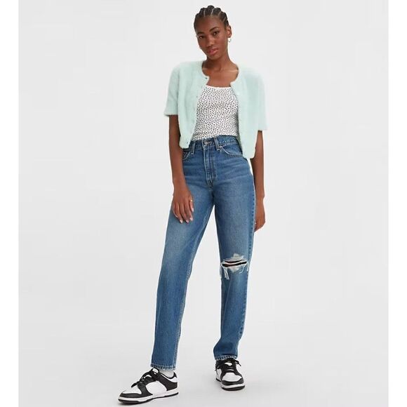 Levis 80s Mom Jean Womens 29x30 Medium Wash High Rise Tapered Leg A35060004 - Picture 1 of 5